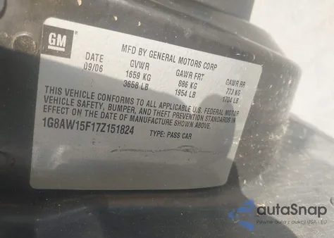 2007 Saturn Ion Level 3 из США, поврежденный, VIN 1G8AW15F17Z151824